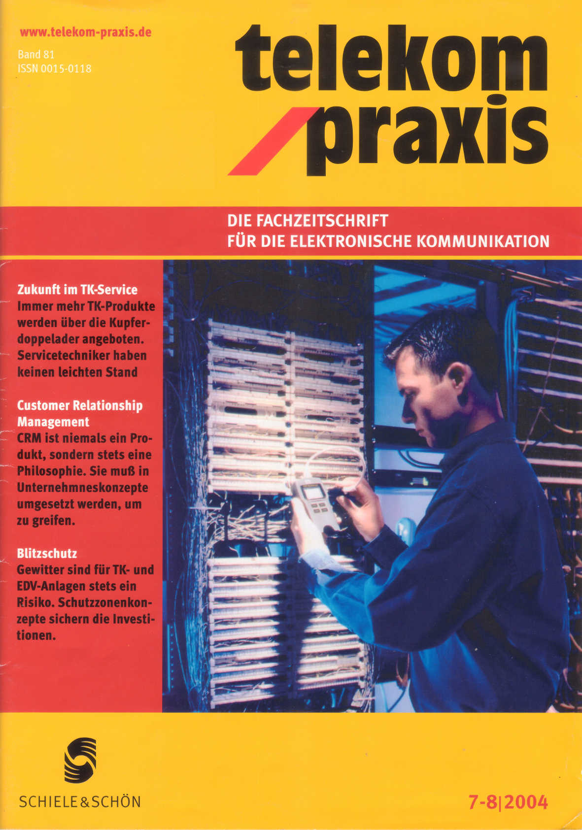 telekom praxis 7/8-2004, Fachverlag Schiele und Schön, Berlin, ISSN 0015-0118